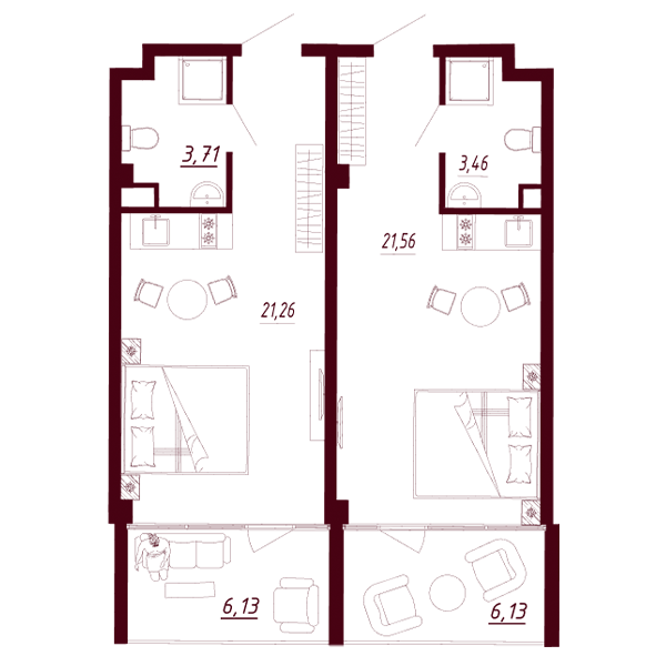 Планировка Д1-C1-Э5-K2-Н162