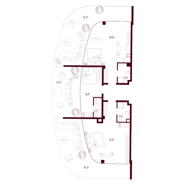 Планировка Д1-C1-Э5-K4-Н164