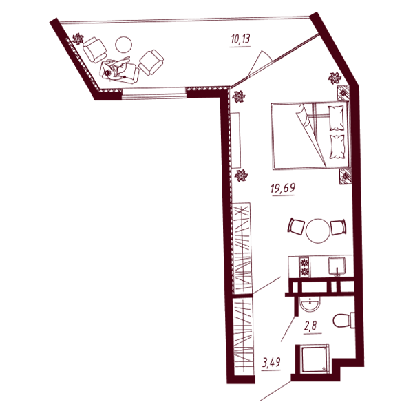 Планировка Д1-C3-Э5-KСт-Н195