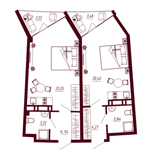 Планировка Д1-C3-Э5-K2-Н196