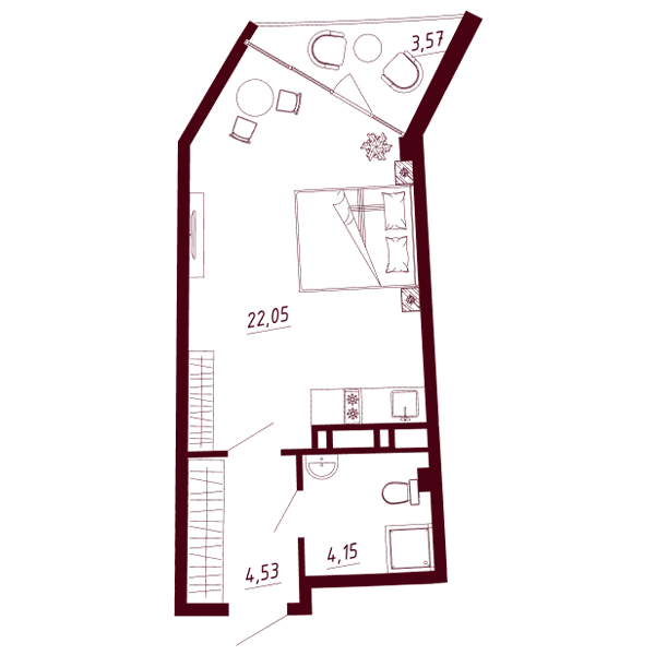 Планировка Д1-C4-Э5-KСт-Н205