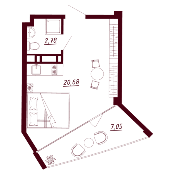 Планировка Д1-C4-Э5-KСт-Н220