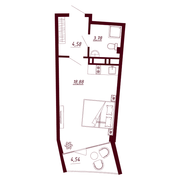 Планировка Д1-C4-Э5-KСт-Н231