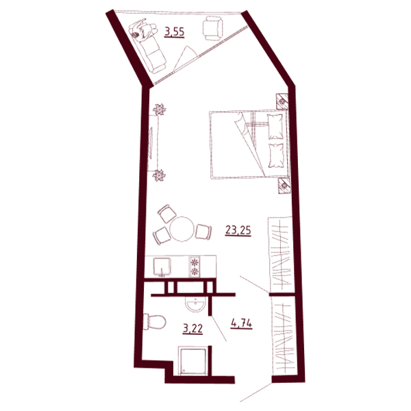Планировка Д1-C3-Э3-KСт-Н40