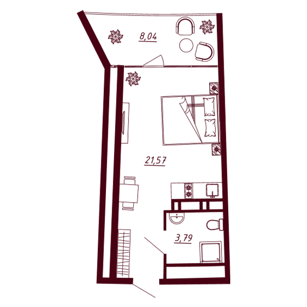 Планировка Д1-C2-Э3-KСт-Н43