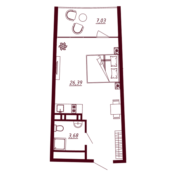 Планировка Д1-C2-Э3-KСт-Н44