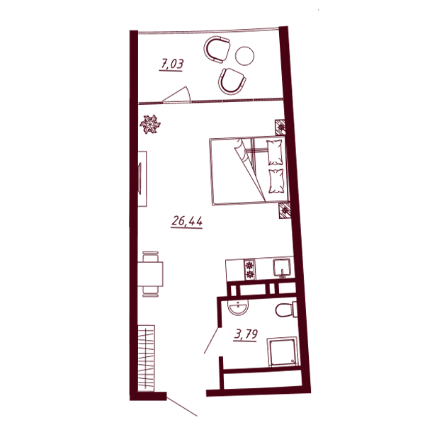 Планировка Д1-C2-Э3-KСт-Н45
