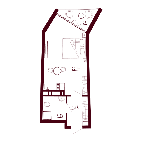 Планировка Д1-C4-Э3-KСт-Н49
