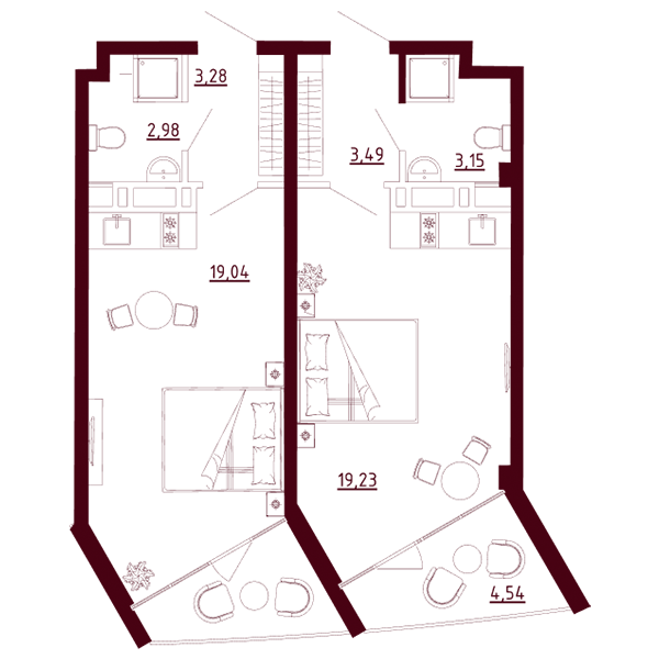 Планировка Д1-C4-Э3-K2-Н67