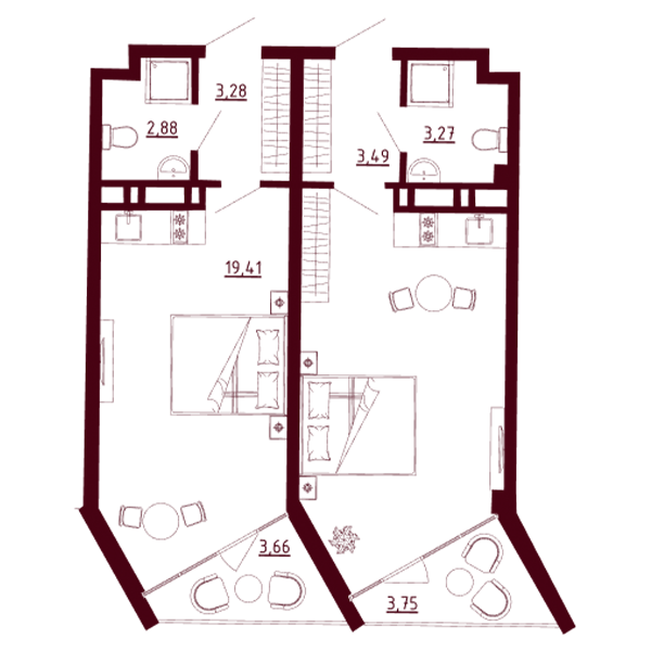 Планировка Д1-C4-Э3-K2-Н71