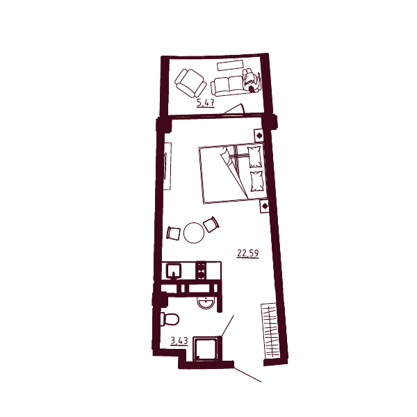 Планировка Д1-C1-Э3-KСт-Н13