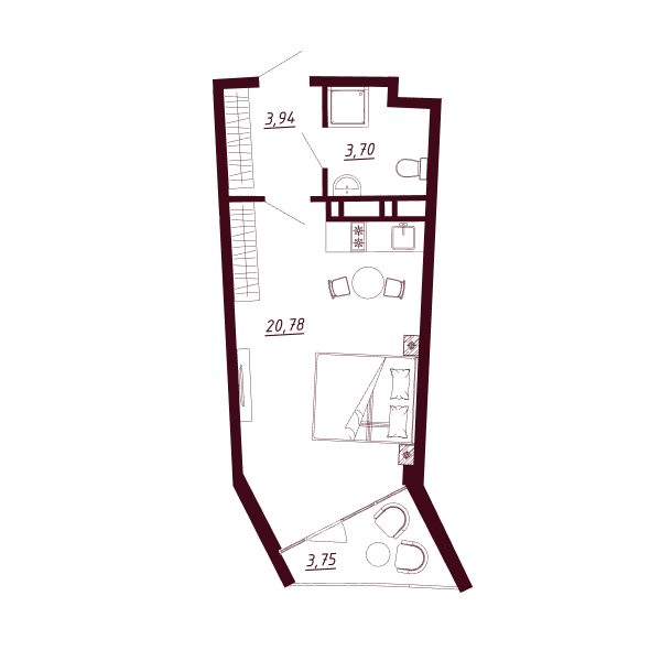 Планировка Д1-C4-Э4-KСт-Н152