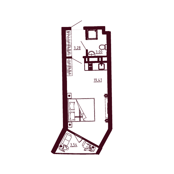 Планировка Д1-C3-Э3-KСт-Н27