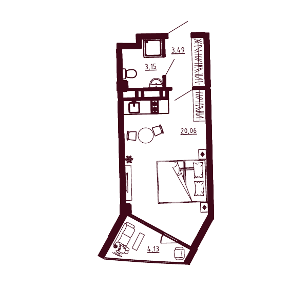 Планировка Д1-C3-Э3-KСт-Н28