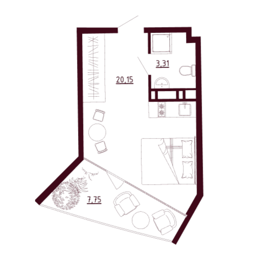 Планировка Д1-C3-Э3-KСт-Н31