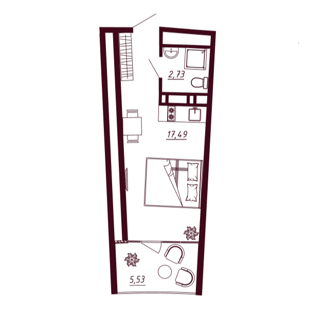 Планировка Д1-C2-Э3-KСт-Н80