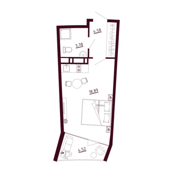 Планировка Д1-C3-Э4-KСт-Н101