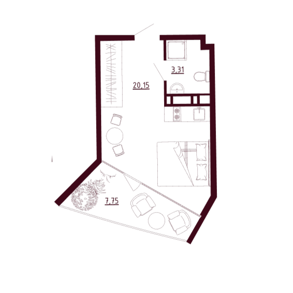 Планировка Д1-C3-Э4-KСт-Н110