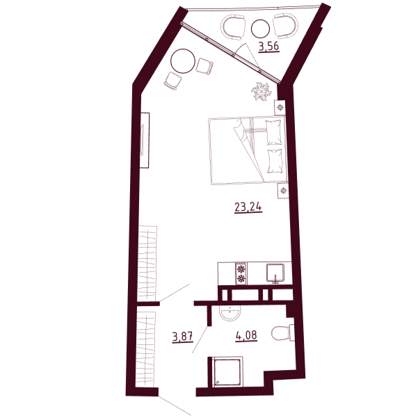 Планировка Д1-C4-Э4-KСт-Н128