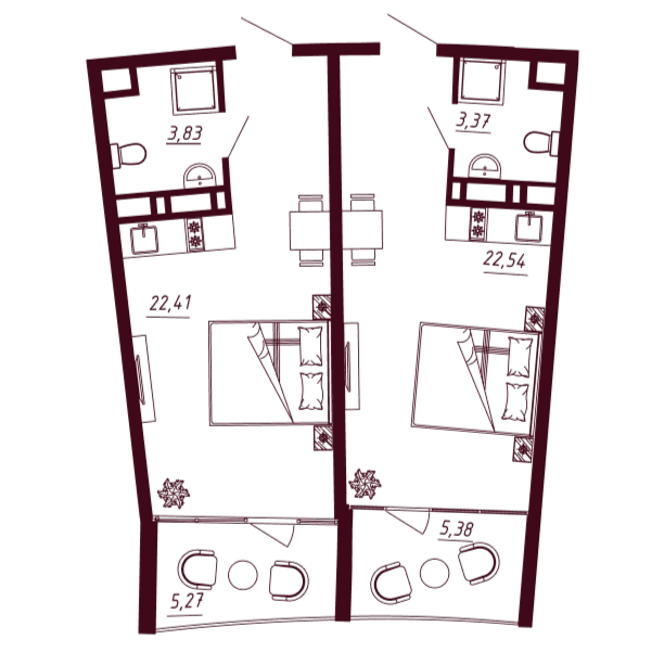 Планировка Д1-C2-Э4-K2-Н98-99