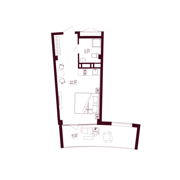 Планировка Д1-C1-Э4-KСт-Н81