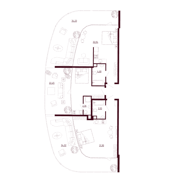Планировка Д1-C1-Э4-K3-Н86-88