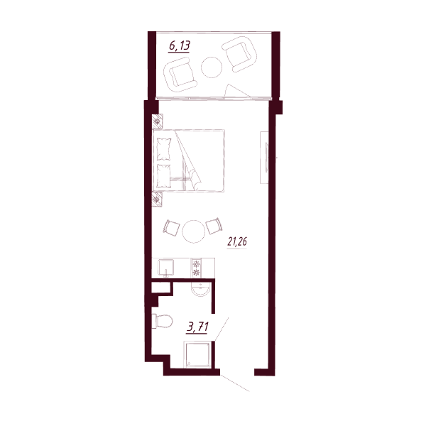 Планировка Д1-C1-Э4-KСт-Н90
