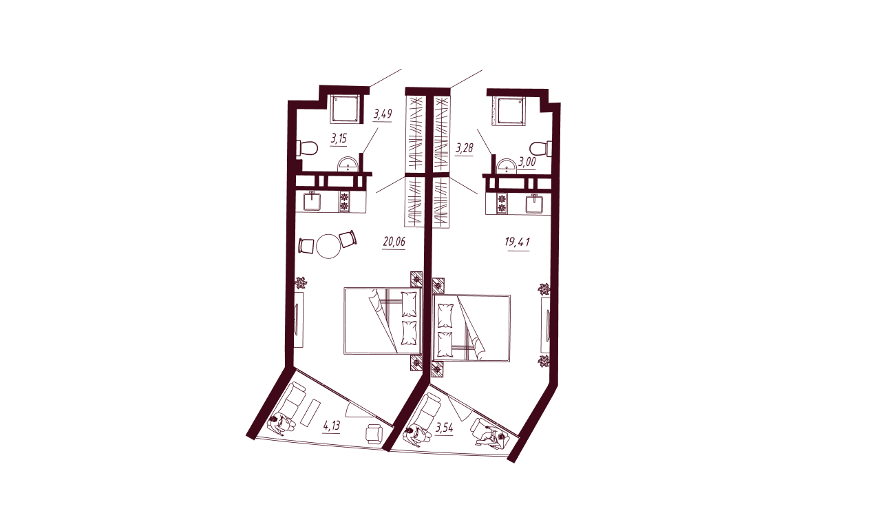 Планировка Д1-C3-Э4-K2-Н106-107