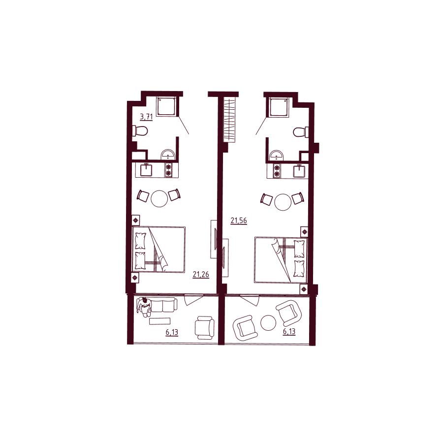 Планировка Д1-C1-Э4-K2-Н83-84