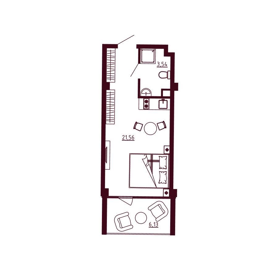 Планировка Д1-C1-Э4-KСт-Н85